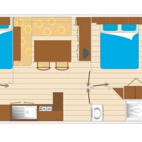 STACARAVAN 4 personen - Cocoon voor 4 personen 2 slaapkamers 26m² (26m²)