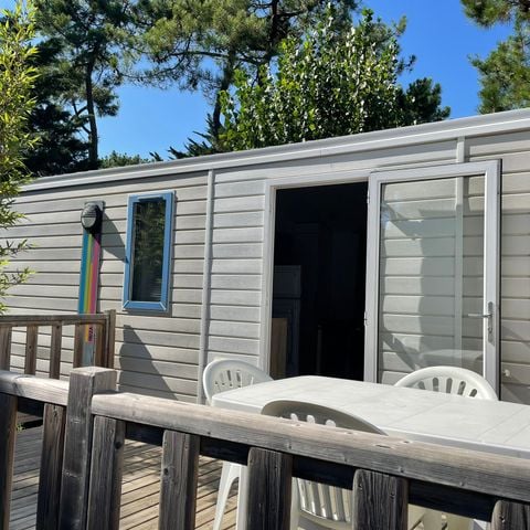 Stacaravan 5 personen - IBIZA 27m² - 2 kamers met houten terras