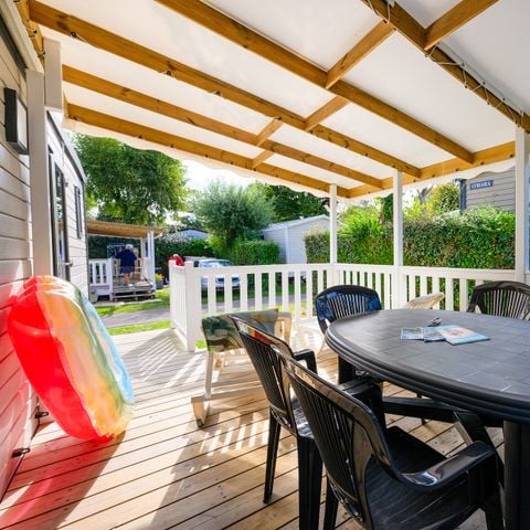 Mobilhome 4 personnes - COTTAGE CONFORT 2 chambres - 30m2 - terrasse couverte 4 pers