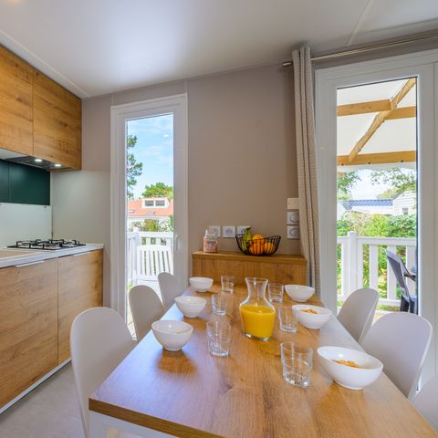 Mobilhome 6 personnes - COTTAGE CONFORT 3 chambres - 35m2 - terrasse couverte 6 pers