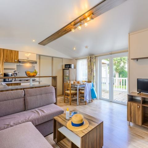 Mobilhome 6 personnes - LOISIR CONFORT 3 chambres - 36m2 - terrasse couverte 6 pers