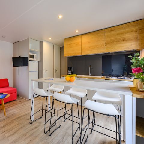 CASA MOBILE 6 persone - D/ COTTAGE CONFORT 3bed. 6 pers. - 35m2 - terrazza con ombrellone