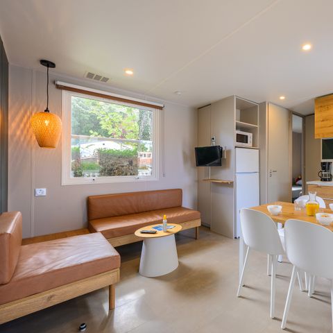 Mobilhome 6 personnes - D/ COTTAGE CONFORT 3 ch. 6 pers. - 35m2 - terrasse couverte 6 pers