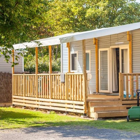 BUNGALOW 8 personnes - Mobil-home | Premium | 4 Ch. | 8 Pers. | Terrasse Lounge | 2 SDB | Clim. | TV