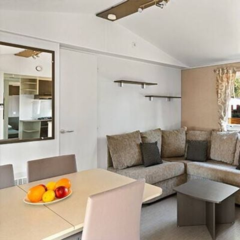 Bungalow 6 personen - Mobilheim | Classic | 3 Schlafz. | 6 Pers. | Erhöhte Terrasse | Klima.