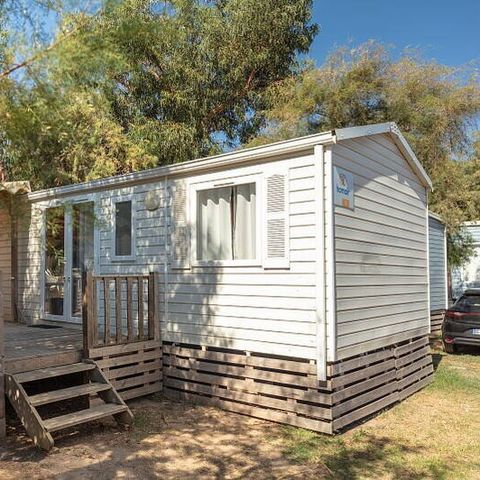 Bungalow 6 Personen - Mobilheim | Classic | 3 Schlafz. | 6 Pers. | Erhöhte Terrasse | Klima.