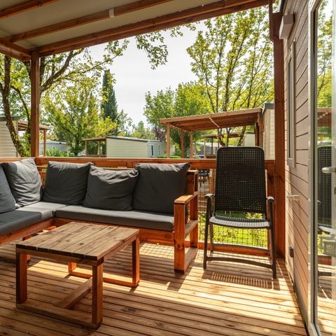 BUNGALOW 6 personnes - Mobil-home | Premium | 3 Ch. | 6 Pers. | Terrasse Lounge | Clim.