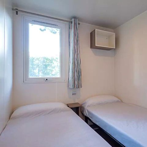 Mobilheim 6 personen - Comfort | 3 Schlafz. | 6 Pers. | Erhöhte Terrasse | 1 Bad | TV