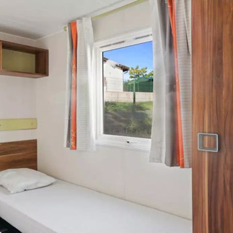 Mobilheim 6 personen - Comfort | 3 Schlafz. | 6 Pers. | Erhöhte Terrasse | 1 Bad | TV