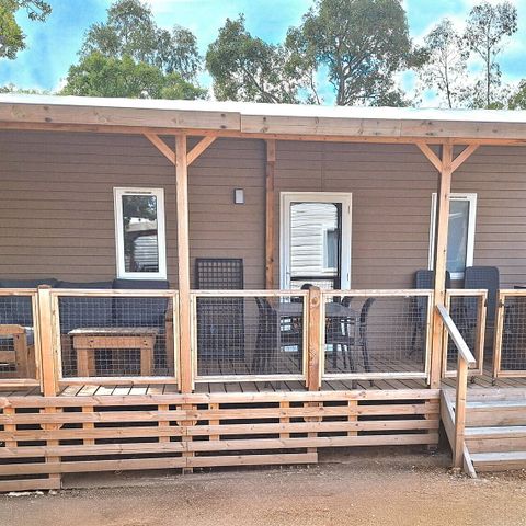 BUNGALOW 8 personnes - Premium | 4 Ch. | 6/8 Pers. | Terrasse Lounge | Outdoor kitchen | 2 SDB | Clim.
