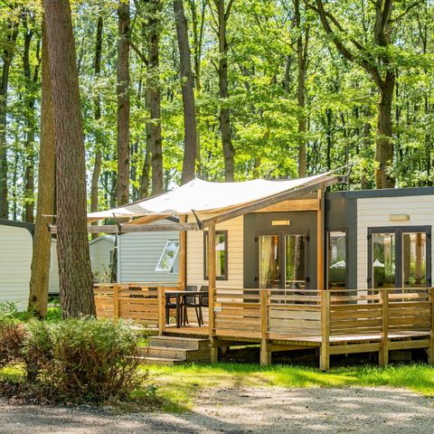 Stacaravan 4 personen - Mobile-home | Premium | 2 slaapkamers | 4 pers. | Verhoogd terras | Air-con.