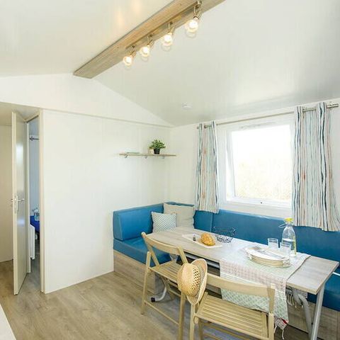 Stacaravan 4 personen - Mobile-home | Premium | 2 slaapkamers | 4 pers. | Verhoogd terras | Air-con.