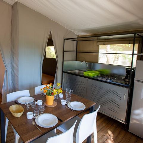 TENDA IN TELA E LEGNO 5 persone - Le Lodge Oulébo 2ch. 5 posti letto