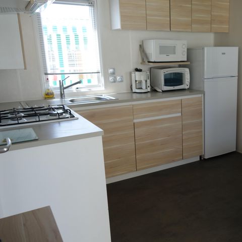 CASA MOBILE 6 persone - CAMPEGGIO ACAPULCO "MH 3 CAMERE TERRAZZA COPERTA 30/35m ²" (in francese)