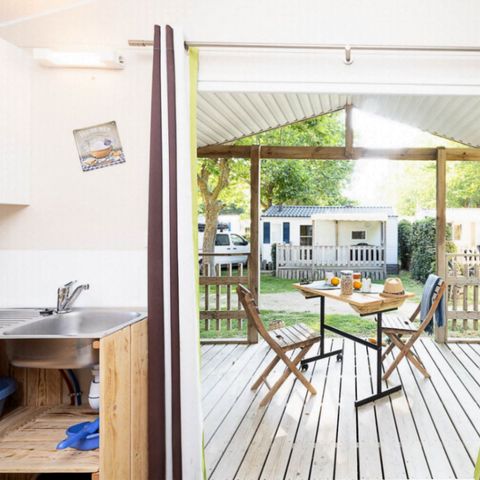 Mobilhome 3 personas - CHALÉ PREMIUM