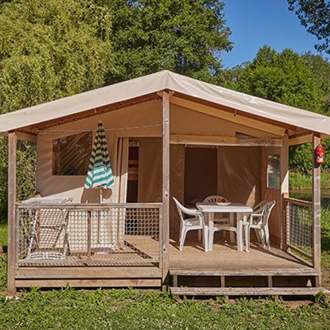SAFARITENT 5 personen - Eco Lodge Tent | 2 Slaapkamers | 4/5 Pers | Geen badkamer