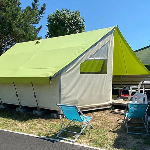 Tente en toile et en bois 4 personnes - Tente Lodge 4P