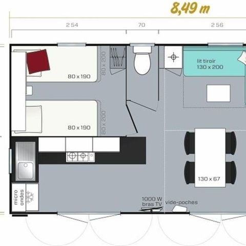 Mobile home 4 persons - Premium Large