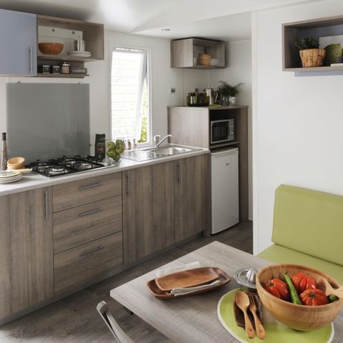 Mobilheim 4 Personen - MOBILHEIM MIT 2 SCHLAFZIMMERN UND HALB ÜBERDACHTER TERRASSE für 4 Personen