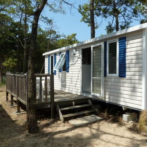 Stacaravan 6 personen - STAANCARAVAN MET 3 SLAAPKAMERS EN TERRAS, voor 6 personen