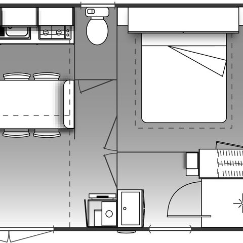 CASA MOBILE 4 persone - Residenza O'HARA PASSION ECO-Conçu 29m2 / 2 camere - Terrazza 4 pers