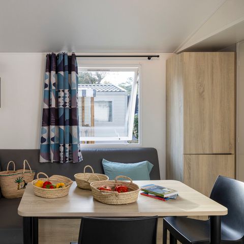 Mobilheim 4 personen - Mobilheim Confort 27m² - 2 Schlafzimmer + Überdachte Terrasse + TV 4 Pers.