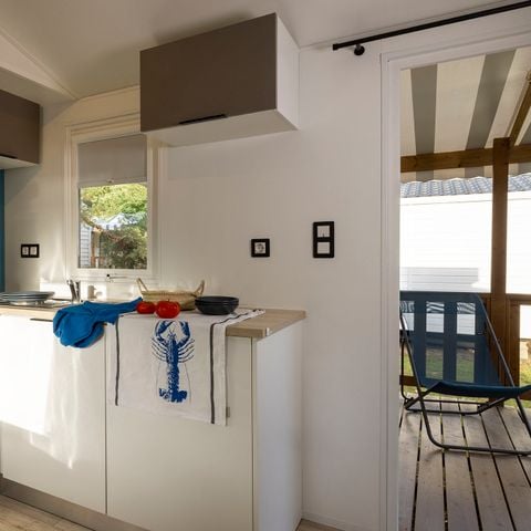 MOBILHOME 4 personnes - Mobil-home Confort 27m² - 2 chambres + Terrasse couverte + TV 4 pers