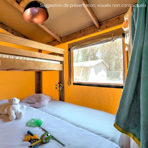 Chalet 4 personen - Cabane Cotton Confort 32m² - 3 Schlafzimmer + überdachte Terrasse + Fußgängerzone 6 Pers.