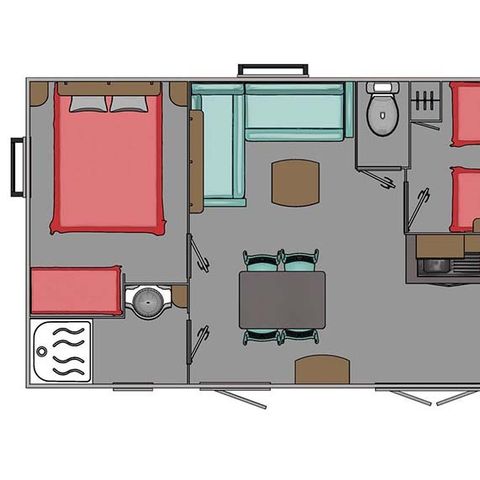 Mobile home 6 persons - COMFORT - Mobile home Catleya 30m² - 2 bedrooms 4/6 pers
