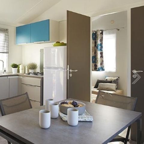 Stacaravan 6 personen - CALIFORNIA TRIO 3 slaapkamers - TV 1/6 pers