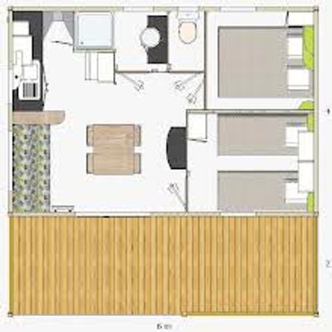 Chalet 5 Personen - CHALET CANNELLE 2 Schlafzimmer - TV 1/5 pers.