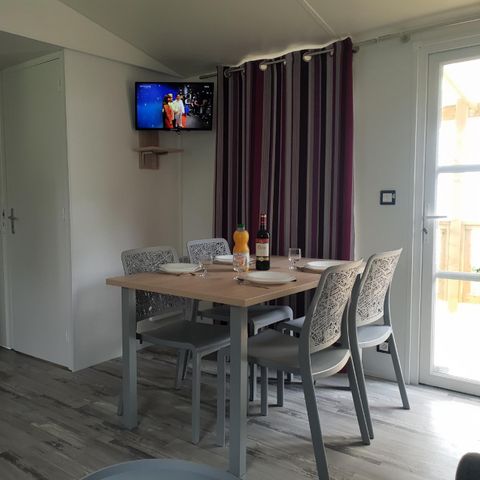 Mobilheim 6 Personen - CALIFORNIA TRIO Wohn 3 Schlafzimmer- TV 1/6 Pers.