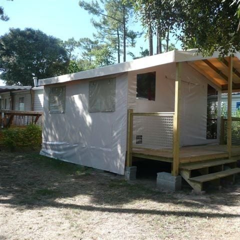 Tente en toile et en bois 4 personnes - ECOLODGE SAHARI 2 chambres (sans sanitaire) 1/4 pers