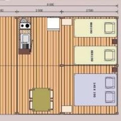Canvas and wooden tent 4 persons - ECOLODGE SAHARI 2 rooms (without bathroom) 1/4 pers