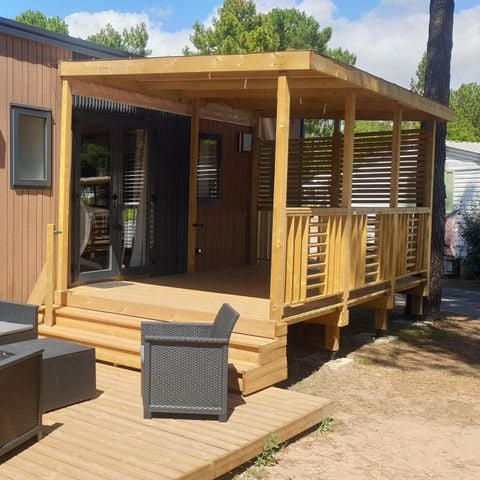 Mobilheim 1/6 personen - COTTAGE - TRIO PREMIUM- TV-Waschmaschine Geschirr