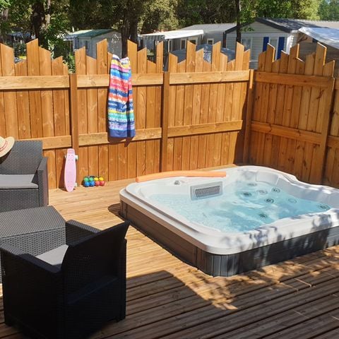 MOBILHOME 6 personas - CASITA TRIO STANDING- TV- LAVADERO- 2 BAÑOS CON SPA PRIVADO 6 pers