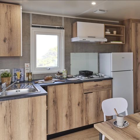 Mobilheim 5 personen - CALIFORNIA DUO - 1 Fernseher - 2 Schlafzimmer - – Fernseher auf der Terrasse