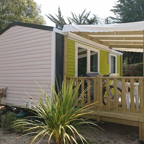 MOBILE HOME 2 people - Cottage CAHITA - 18 m² - semi-covered wooden terrace - 1 bedroom 1/2 pers