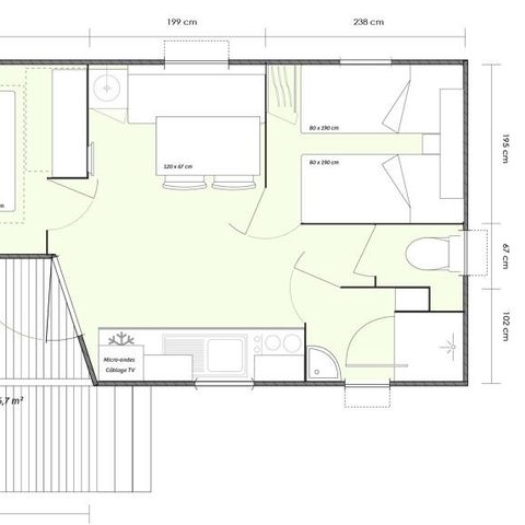 Mobilhome 4 personnes - KIWI 23 m²