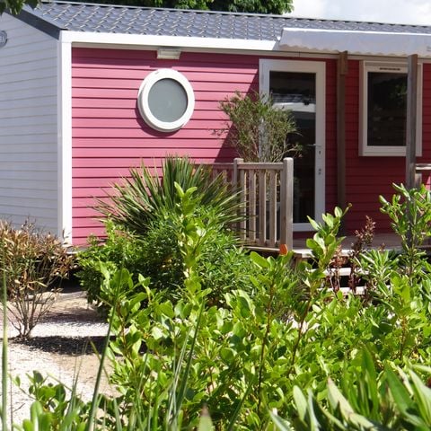 MOBILHOME 4 personnes - Cottage LITCHI - 26m² - terrasse bois semi-couverte - 2 chambres 4 pers