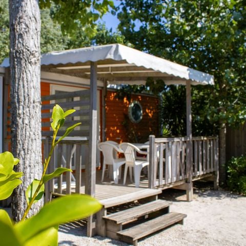 MOBILHOME 5 personnes - Cottage PITAYA - 28m² - terrasse bois semi-couverte - 2 chambres 4/5 pers