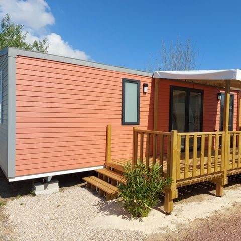 MOBILHOME 6 personnes - Cottage PAPAYE - 33m² - Terrasse semi-couverte - 3 Chambres - 4/6 pers