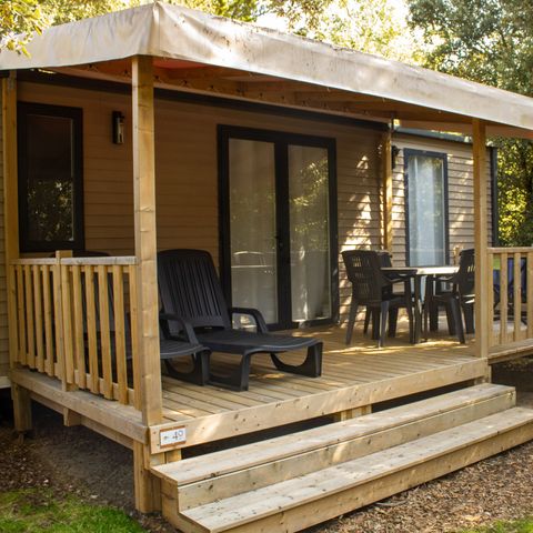 MOBILE HOME 4 people - Cottage TERRE ET MER - 30m² - semi-covered wooden terrace - 2 bedrooms - sleeps 4