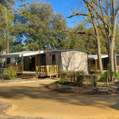 Mobilheim 4 personen - Cottage TERRE ET MER - 30m² - halbüberdachte Holzterrasse - 2 Zimmer - 4 pers.