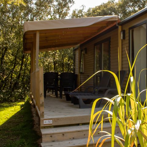 Mobilheim 4 personen - Cottage TERRE ET MER - 30m² - halbüberdachte Holzterrasse - 2 Zimmer - 4 pers.