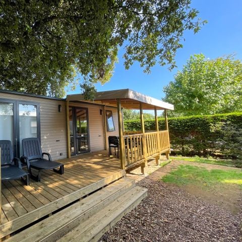 MOBILHOME 4 personnes - Cottage PREMIUM "TERRE et DUNE" - 32m² - terrasse bois semi-couverte - 2 chambres - Nouveauté 2024 4 pers