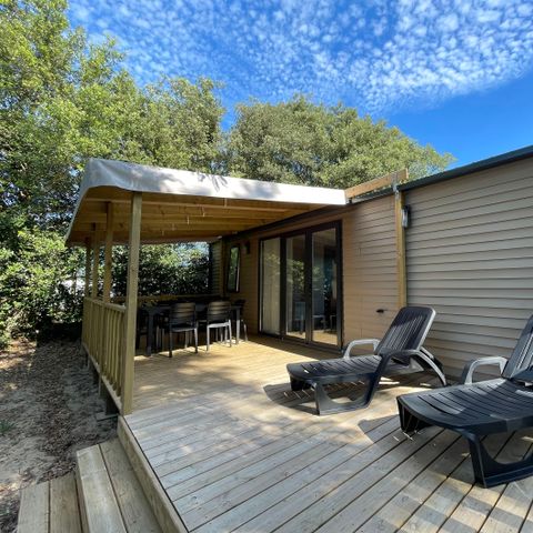 MOBILE HOME 6 people - PREMIUM Cottage "TERRE et FORET" - 35m² - semi-covered wooden terrace - 3 bedrooms - New for 2024 4/6 people
