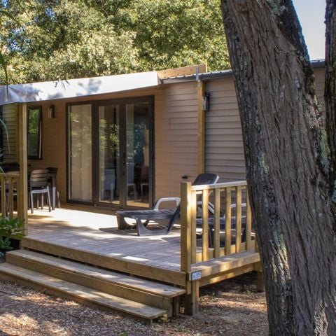 MOBILHOME 6 personnes - Cottage PREMIUM "TERRE et FORET" - 35m² - terrasse bois semi-couverte - 3 chambres - Nouveauté 2024 4/6 pers