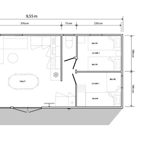 MOBILHOME 6 personnes - PREMIUM "TERRE et FORET" - 35m² -  3 chambres - terrasse couverte 23M²-Nouveauté 2024
