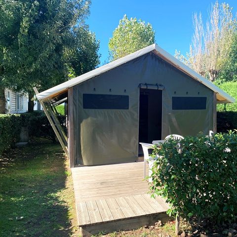 Canvas and wooden tent 4 persons - Cambodgia nature tent without sanitary facilities